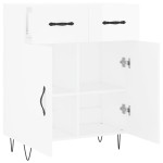 vidaXL Dulap, alb extralucios, 69,5x34x90 cm, lemn compozit