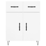 vidaXL Dulap, alb extralucios, 69,5x34x90 cm, lemn compozit