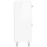 vidaXL Dulap, alb extralucios, 69,5x34x90 cm, lemn compozit