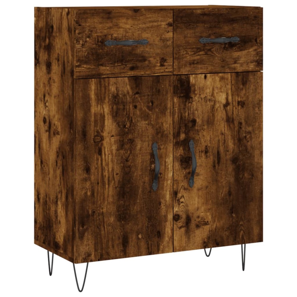 vidaXL Dulap, stejar fumuriu, 69,5x34x90 cm, lemn compozit