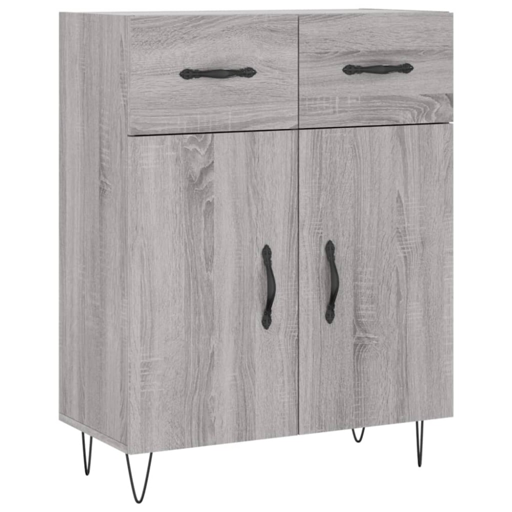 vidaXL Dulap, gri sonoma, 69,5x34x90 cm, lemn compozit