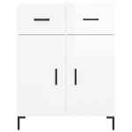 vidaXL Dulap, alb extralucios, 69,5x34x90 cm, lemn compozit