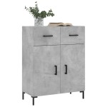 vidaXL Dulap, gri beton, 69,5x34x90 cm, lemn compozit vidaXL Dulap, gri beton, 69,5x34x90 cm, lemn compozit