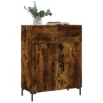 vidaXL Dulap, stejar fumuriu, 69,5x34x90 cm, lemn compozit