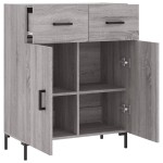 vidaXL Dulap, gri sonoma, 69,5x34x90 cm, lemn compozit