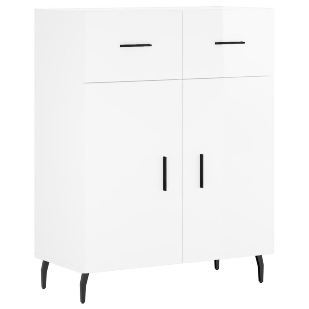 vidaXL Dulap, alb extralucios, 69,5x34x90 cm, lemn compozit