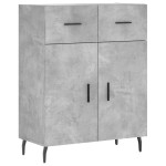 vidaXL Dulap, gri beton, 69,5x34x90 cm, lemn compozit