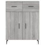 vidaXL Dulap, gri sonoma, 69,5x34x90 cm, lemn compozit