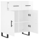 vidaXL Dulap, alb extralucios, 69,5x34x90 cm, lemn compozit