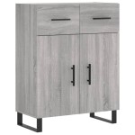 vidaXL Dulap, gri sonoma, 69,5x34x90 cm, lemn compozit