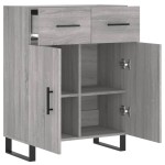 vidaXL Dulap, gri sonoma, 69,5x34x90 cm, lemn compozit