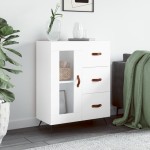 vidaXL Servantă, alb, 69,5x34x90 cm, lemn compozit vidaXL Servantă, alb, 69,5x34x90 cm, lemn compozit