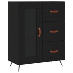 vidaXL Servantă, negru, 69,5x34x90 cm, lemn compozit vidaXL Servantă, negru, 69,5x34x90 cm, lemn compozit
