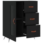 vidaXL Servantă, negru, 69,5x34x90 cm, lemn compozit vidaXL Servantă, negru, 69,5x34x90 cm, lemn compozit