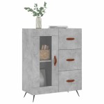 vidaXL Servantă, gri beton, 69,5x34x90 cm, lemn compozit vidaXL Servantă, gri beton, 69,5x34x90 cm, lemn compozit