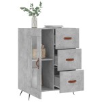 vidaXL Servantă, gri beton, 69,5x34x90 cm, lemn compozit vidaXL Servantă, gri beton, 69,5x34x90 cm, lemn compozit