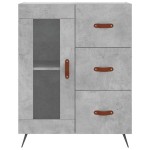 vidaXL Servantă, gri beton, 69,5x34x90 cm, lemn compozit vidaXL Servantă, gri beton, 69,5x34x90 cm, lemn compozit