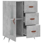 vidaXL Servantă, gri beton, 69,5x34x90 cm, lemn compozit vidaXL Servantă, gri beton, 69,5x34x90 cm, lemn compozit