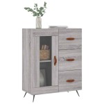 vidaXL Servantă, gri sonoma, 69,5x34x90 cm, lemn compozit
