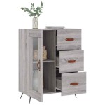 vidaXL Servantă, gri sonoma, 69,5x34x90 cm, lemn compozit