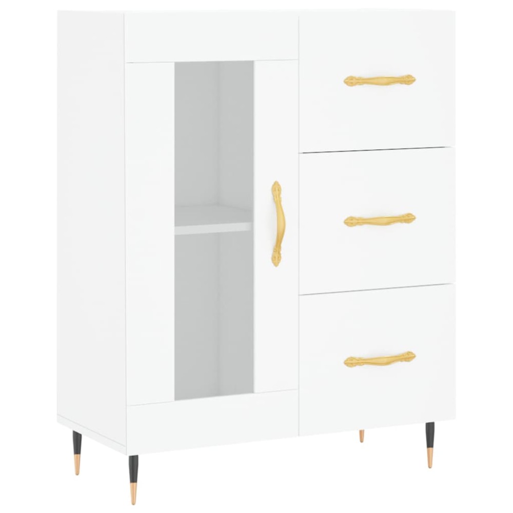 vidaXL Servantă, alb, 69,5x34x90 cm, lemn compozit