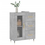 vidaXL Servantă, gri beton, 69,5x34x90 cm, lemn compozit