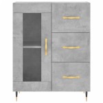 vidaXL Servantă, gri beton, 69,5x34x90 cm, lemn compozit