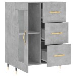 vidaXL Servantă, gri beton, 69,5x34x90 cm, lemn compozit