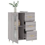 vidaXL Servantă, gri sonoma, 69,5x34x90 cm, lemn compozit