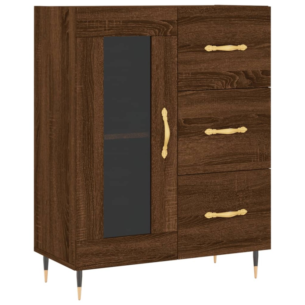 vidaXL Servantă, stejar maro, 69,5x34x90 cm, lemn prelucrat