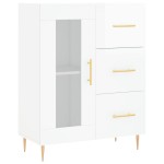 vidaXL Servantă, alb extralucios, 69,5x34x90 cm, lemn compozit