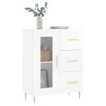 vidaXL Servantă, alb extralucios, 69,5x34x90 cm, lemn compozit