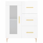 vidaXL Servantă, alb extralucios, 69,5x34x90 cm, lemn compozit
