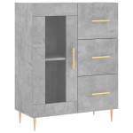 vidaXL Servantă, gri beton, 69,5x34x90 cm, lemn compozit