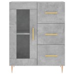 vidaXL Servantă, gri beton, 69,5x34x90 cm, lemn compozit