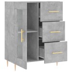 vidaXL Servantă, gri beton, 69,5x34x90 cm, lemn compozit