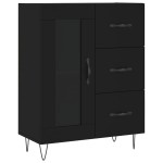vidaXL Servantă, negru, 69,5x34x90 cm, lemn compozit vidaXL Servantă, negru, 69,5x34x90 cm, lemn compozit