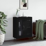 vidaXL Servantă, negru, 69,5x34x90 cm, lemn compozit vidaXL Servantă, negru, 69,5x34x90 cm, lemn compozit