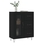 vidaXL Servantă, negru, 69,5x34x90 cm, lemn compozit vidaXL Servantă, negru, 69,5x34x90 cm, lemn compozit