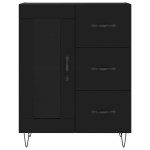 vidaXL Servantă, negru, 69,5x34x90 cm, lemn compozit vidaXL Servantă, negru, 69,5x34x90 cm, lemn compozit