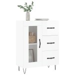vidaXL Servantă, alb extralucios, 69,5x34x90 cm, lemn compozit