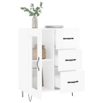 vidaXL Servantă, alb extralucios, 69,5x34x90 cm, lemn compozit