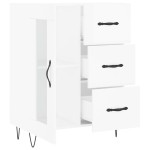 vidaXL Servantă, alb extralucios, 69,5x34x90 cm, lemn compozit