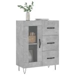 vidaXL Servantă, gri beton, 69,5x34x90 cm, lemn compozit vidaXL Servantă, gri beton, 69,5x34x90 cm, lemn compozit