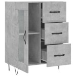 vidaXL Servantă, gri beton, 69,5x34x90 cm, lemn compozit vidaXL Servantă, gri beton, 69,5x34x90 cm, lemn compozit