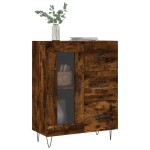 vidaXL Servantă, stejar fumuriu, 69,5x34x90 cm, lemn compozit