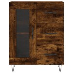 vidaXL Servantă, stejar fumuriu, 69,5x34x90 cm, lemn compozit