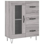 vidaXL Servantă, gri sonoma, 69,5x34x90 cm, lemn compozit