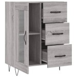 vidaXL Servantă, gri sonoma, 69,5x34x90 cm, lemn compozit