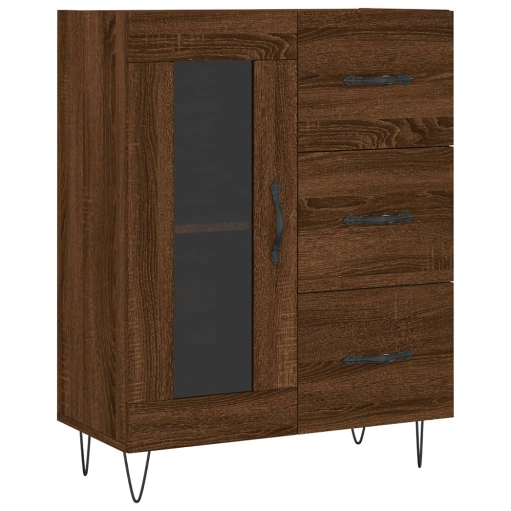 vidaXL Servantă, stejar maro, 69,5x34x90 cm, lemn prelucrat